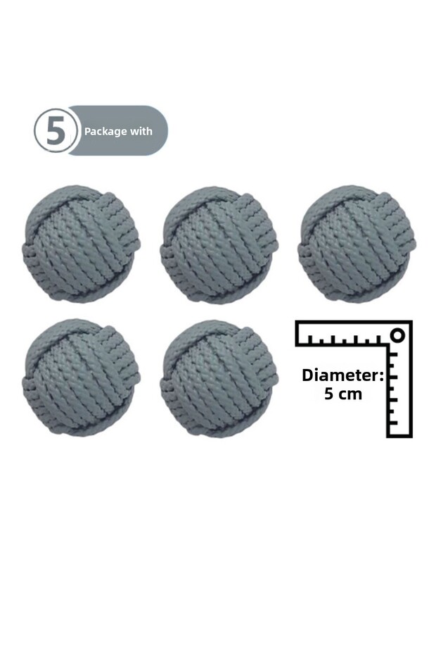 5 Pieces Gray Rope Patterned Handle-Baby Kids Teen Room Cabinet Drawer Furniture Handle Rope Handle