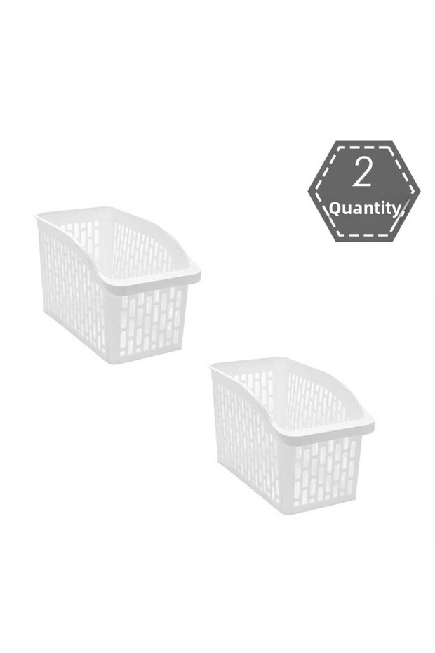 Multi-Purpose Plastic Closet Organizer Organizer Basket 2 Pieces