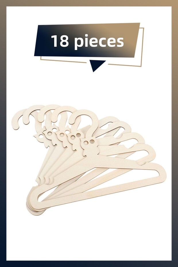 Wooden MDF Children's Hanger 18 Pieces Owl Hanger Baby Hanger