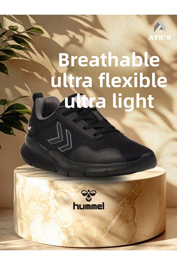 Lightweight Flexible Unisex Casual Black Sports Shoes Black Sneaker
