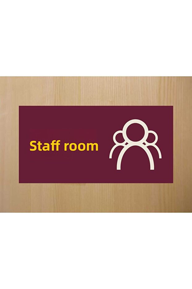 Staff Room Sign Board 30X15Cm Pvc Plastic