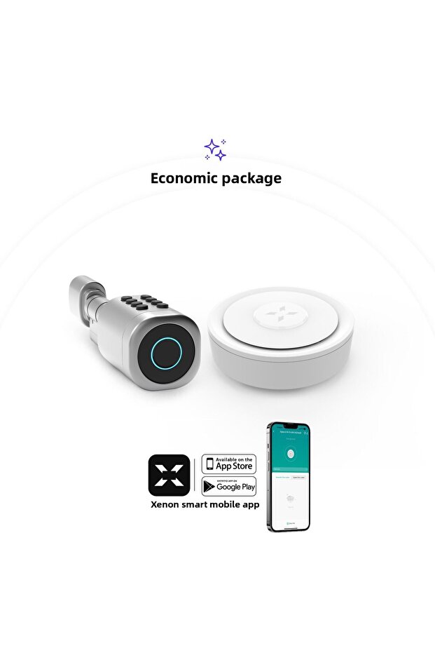 قفل باب أوتوماتيكي ذكي ببصمة الإصبع وكلمة مرور وبطاقة RFID وكلمة مرور ومجموعة من 2 محور بوابة لاسلكية - 2