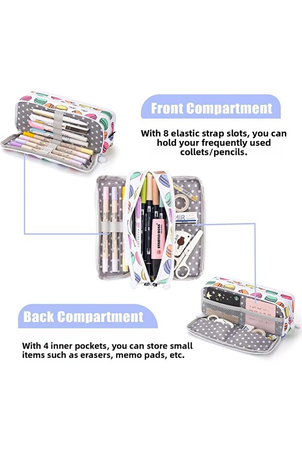 Kavai Penholder Pencil Case Multi-Function Multi-Compartment - 4