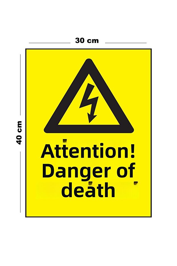 Metal Caution Danger of Death 30 cm X 40 cm A3 Size Warning Sign Directional Sign