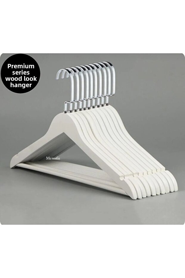 White Wooden Look Premium Special American Hook Hanger 36 Pieces