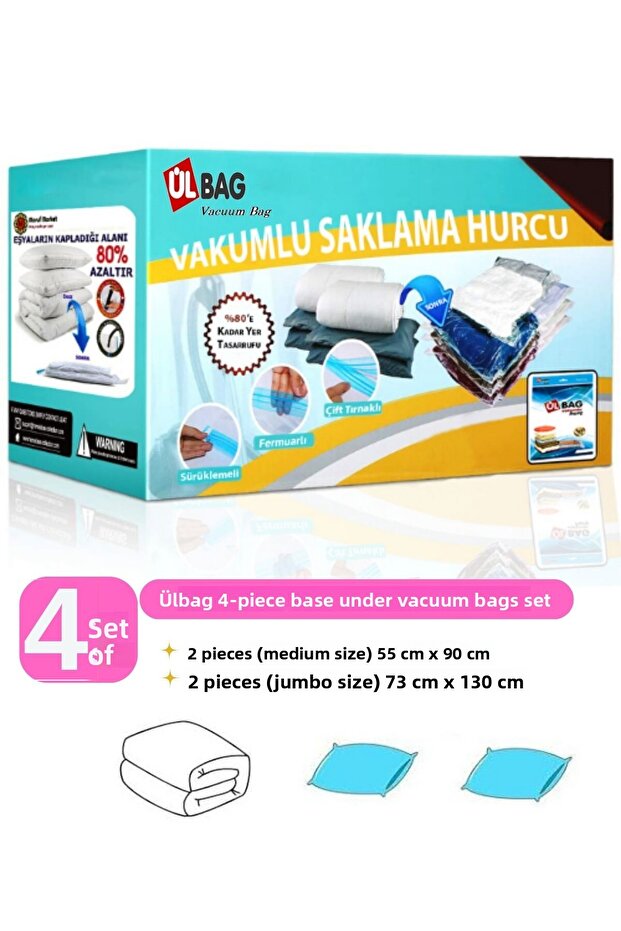 Marufmarket Vacuum Storage Bag Set of 4 Suitable for under Base