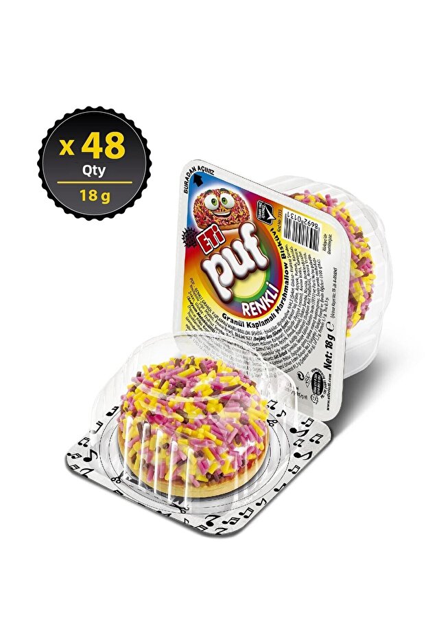 Puf Colored Biscuit 18 g x 48 Pieces