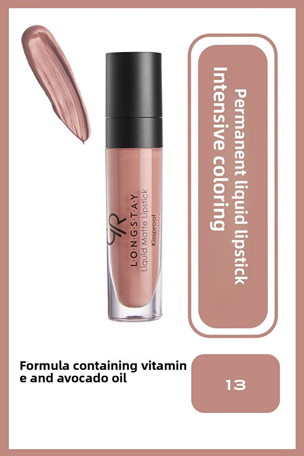 Longstay Liquid Matte Lipstick No: 13 Apricot Nude - Liquid Matte Lipstick
