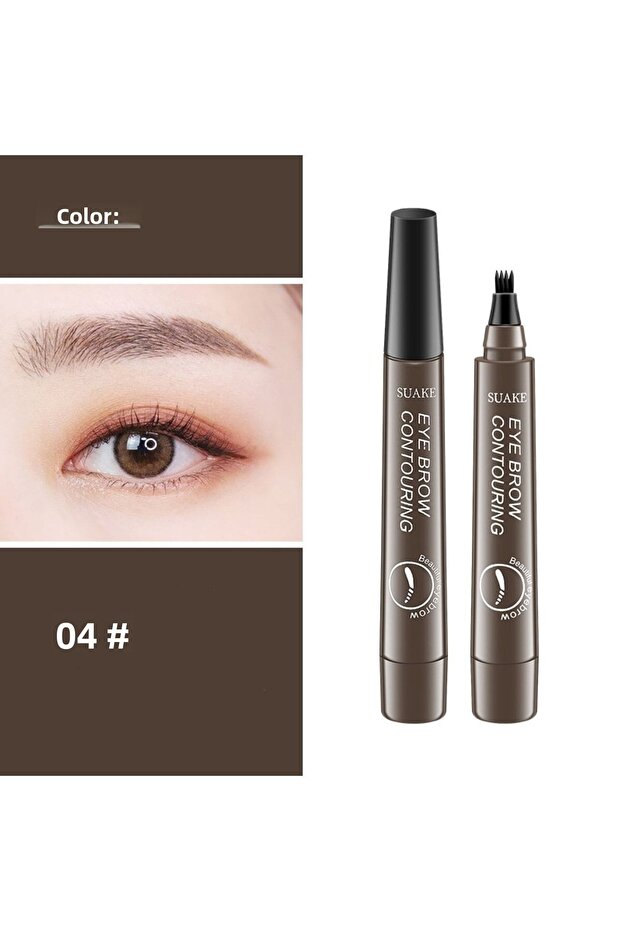 ماسكارا الحواجب، قلم الحواجب Microblading قلم الحواجب السائل المسنن (القهوة)