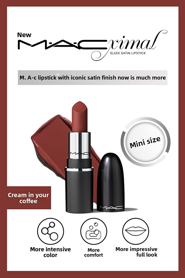 Satin Finish Mini Lipstick - Intensive Color, for Lip and Cheek, Creme in Your Coffee - 1.5Gm Keyo445
