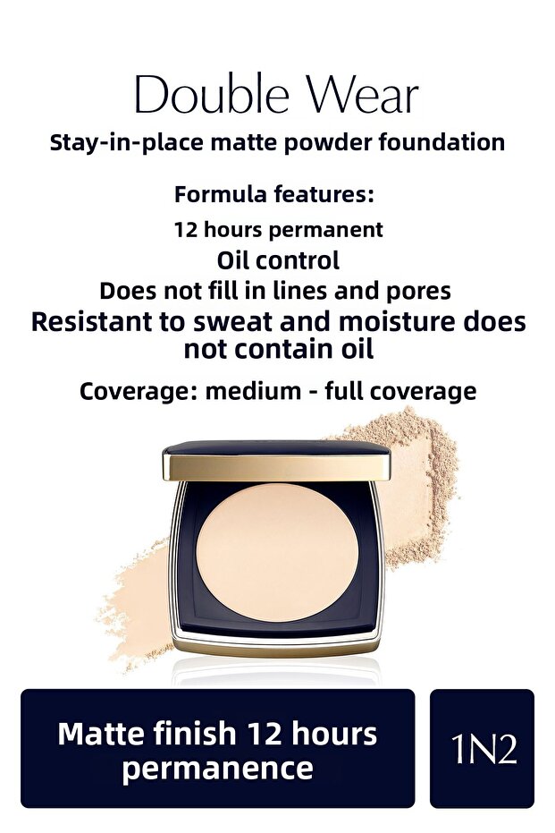 Double Wear Stay-In-Place Matte Powder Foundation - 1N2 Ecru