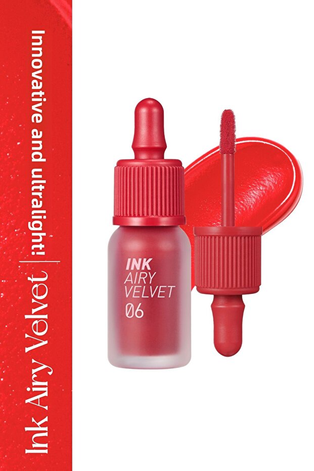 Tint Peripera Ink Airy Velvet with Long-Lasting and Lightweight Formula, Velvet Finish (6 Sold Out Red)