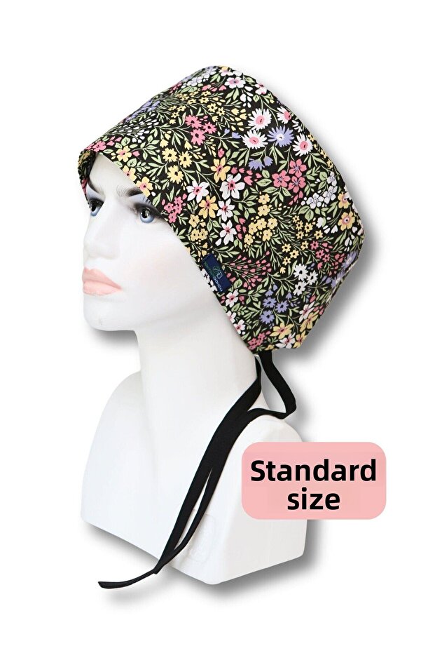 Standard Size Yellow Wildflowers Surgical Cap for Doctors, Nurses, Healthcare Workers, and Hospitals