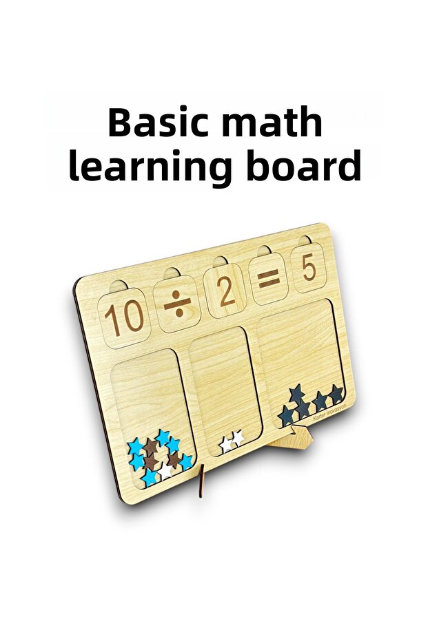 Wooden Math Board, Mathematics Decorations Activity Board, Four Decorations Practical Set