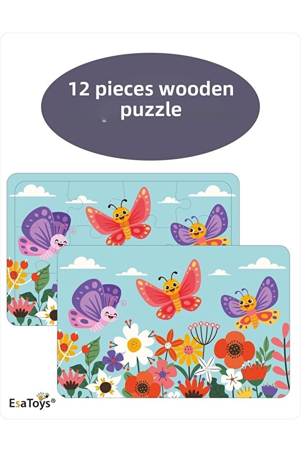 Wooden Children's Puzzle 12 Pieces
