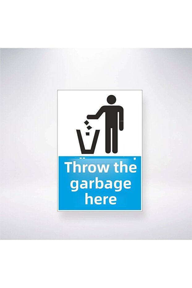 Throw Your Trash Here Sticker 20X28 cm