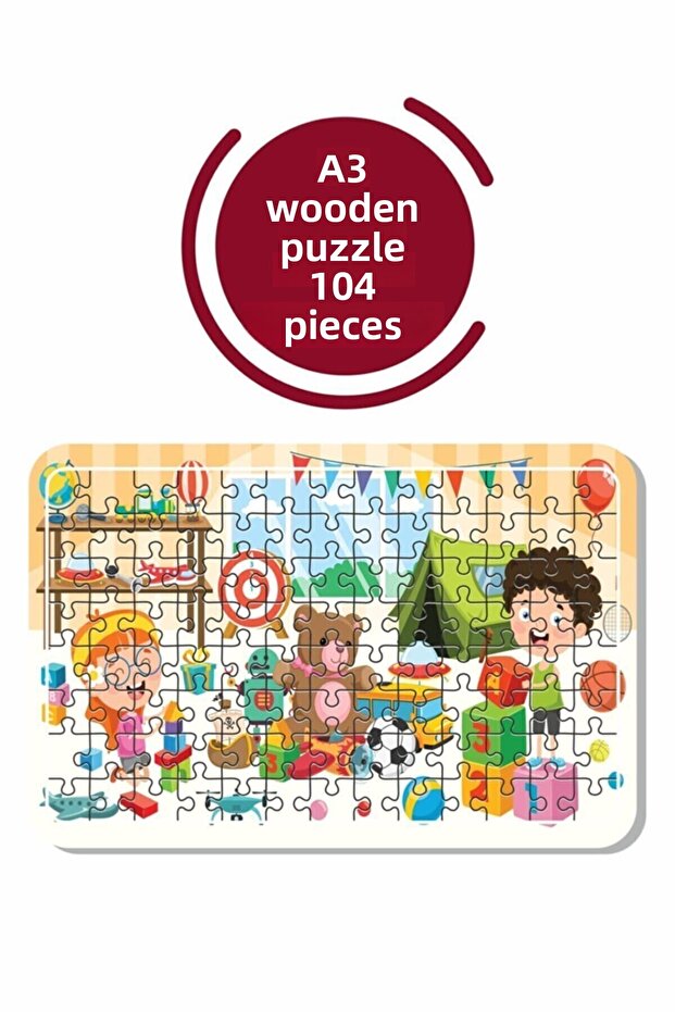 Game with My Friends A3 104 Piece Puzzle, Toy, Jigsaw