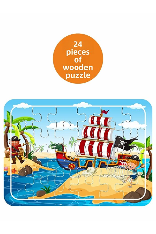 Pirates 24 Piece Wooden Puzzle