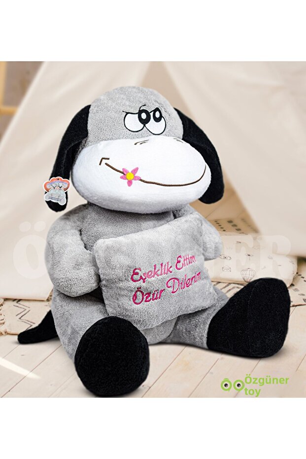 "A Sweet Apology: 97 cm Plush Donkey Apologies from Heart to Heart!"