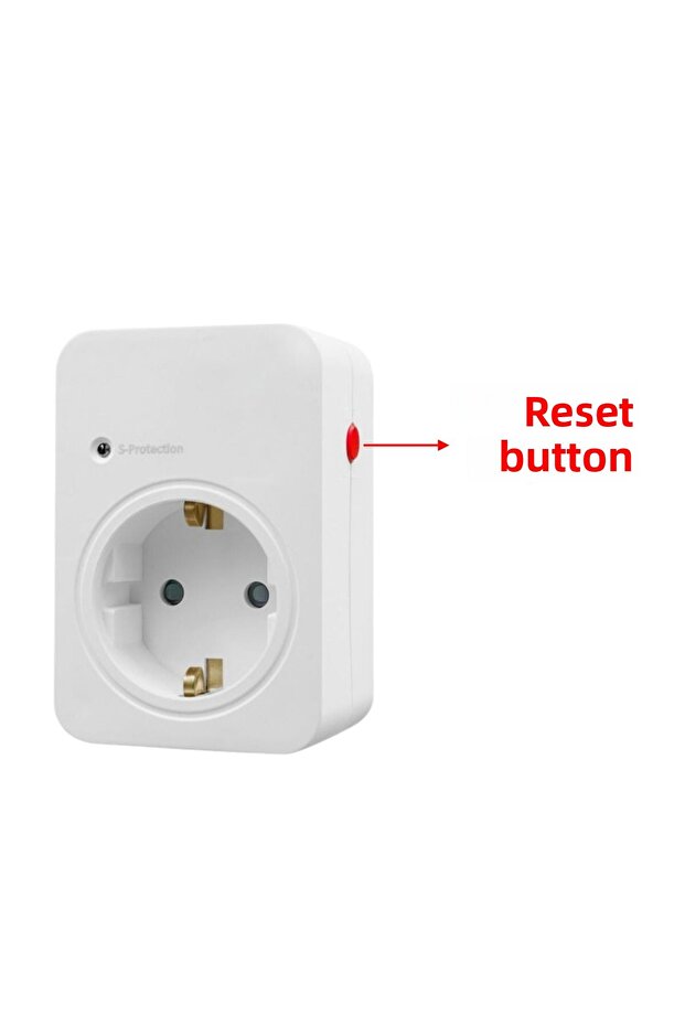 Current & Surge Protected Single Socket Child Proof Plug with On/Off Button 720 Joule Ip20 3600 W Protection - 4