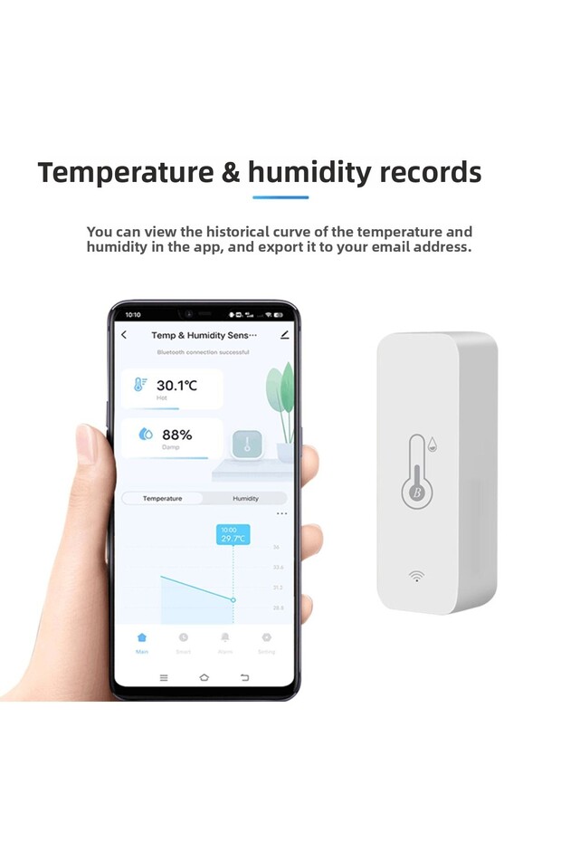 Tuya Smart Temperature Humidity Sensor Mini 2023 New Upgrade Bluetooth-Compatible APP Remote Cont... - 3