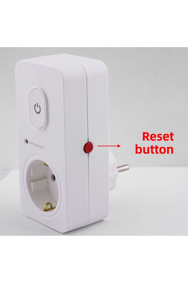 Switched Current & Surge Protected Single Socket Child Proof Plug with On/Off Button 720 Joule Ip20 - 4