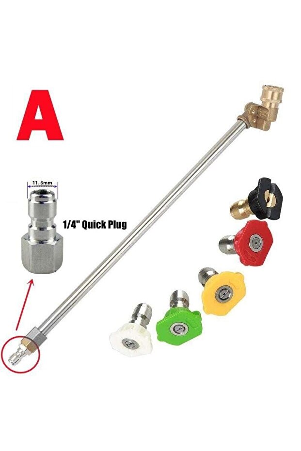 quick connect Pressure Washer Extension Wand With180 Degree Pivoting Coupler Adapter And 5 Angle Qui