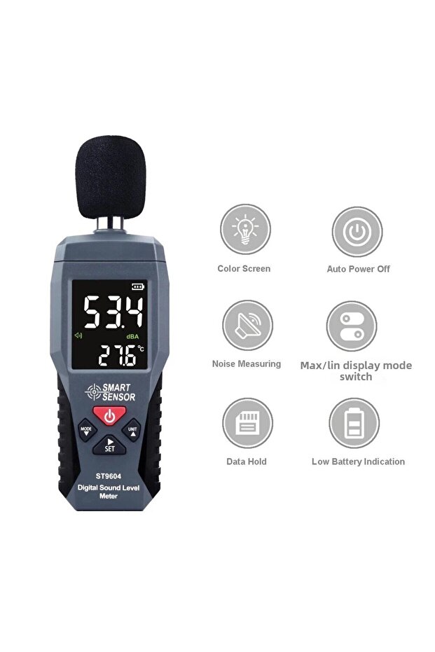 SMART SENSOR Digital Sound Level Meter 30-130 DB Decibel Meter LCD Backlight Sonometer Noise Mete... - 4