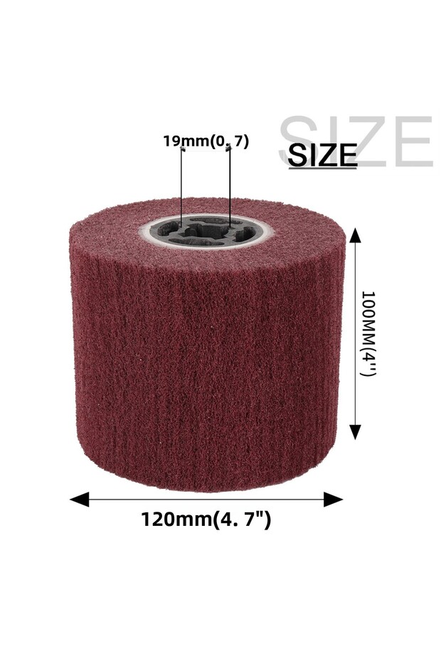 Grit 600 NuoDunco120x100x19mm Non-Woven Nylon Flap Brush Metal Nylon Wire Polish Brush Roller Burnis