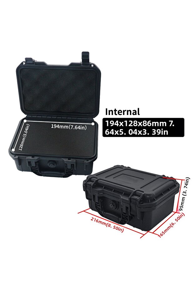 1pc Portable Plastic Protective Safety Tool Box, Waterproof Anti-fall Precision Instrument Case, ...