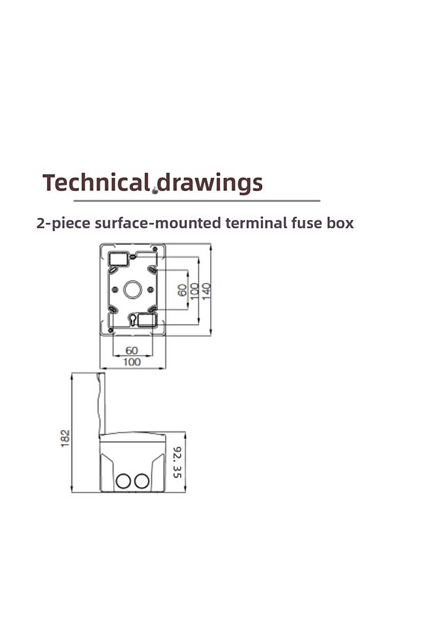 صندوق الصمامات مثبت على السطح 2 قطعة 63102 - 2