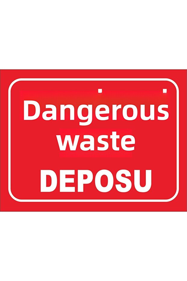Hazardous Waste Disposal Warning Sign(19X25 cm)