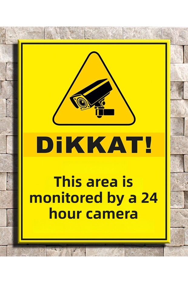 Attention This Area Is Monitored 24 Hours with Camera
