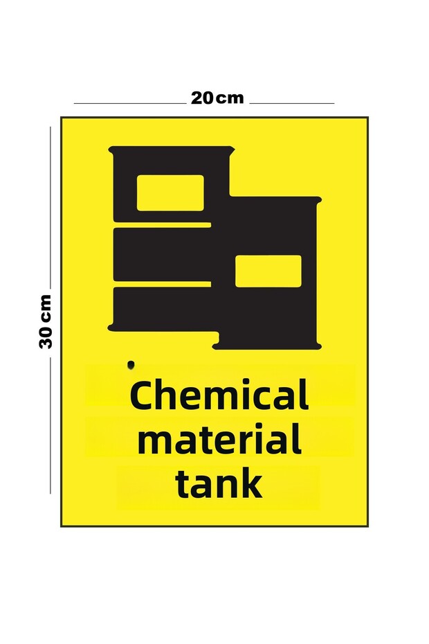 Metal Chemical Material Warehouse 20cm X 30cm A4 Size Warning Sign Directional Sign