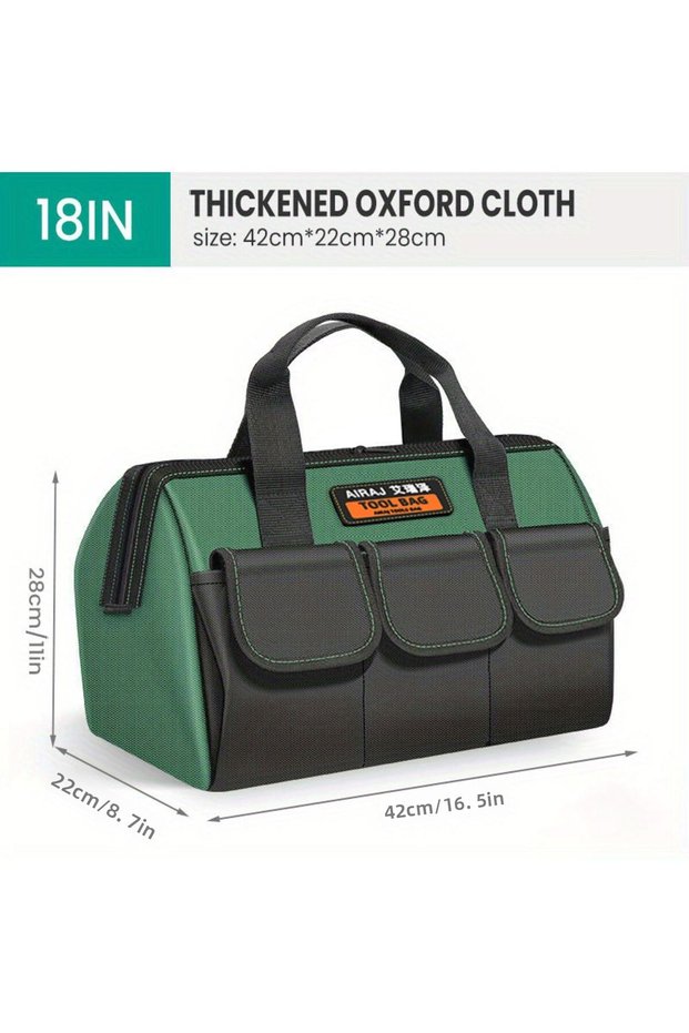 18 Inch 3718 18 Inch Oxford Canvas Waterproof Bag Multifunctional Tool Bag Wear-Resistant Tool Repai