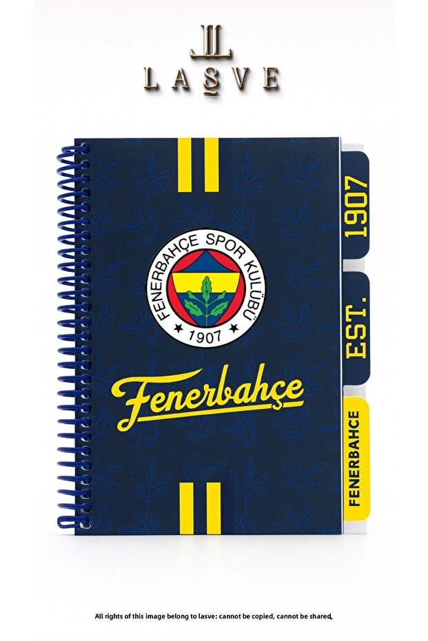 Licensed Spiral Planner Notebook with Tabs Card Cover Fenerbahce New Season