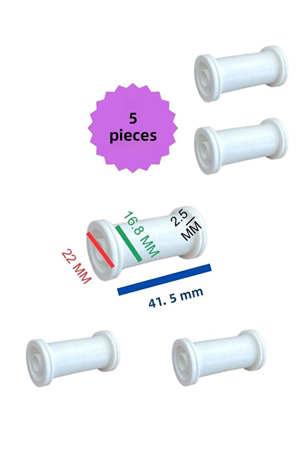 Empty Thread Spool Bobbin 5 Pieces White Color