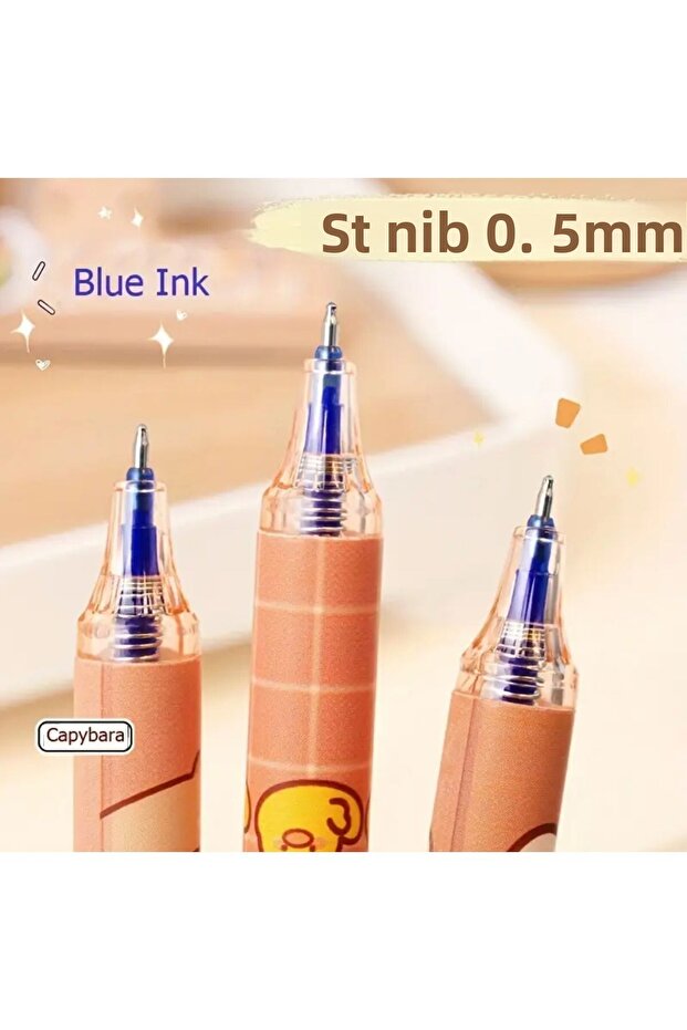 قلم جل قابل للمسح بطابع كابيبارا - 2