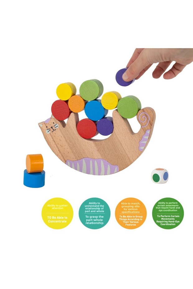 Cat Balance Game - Children's Developer and Tutorial Toy, Fun Activity - 1