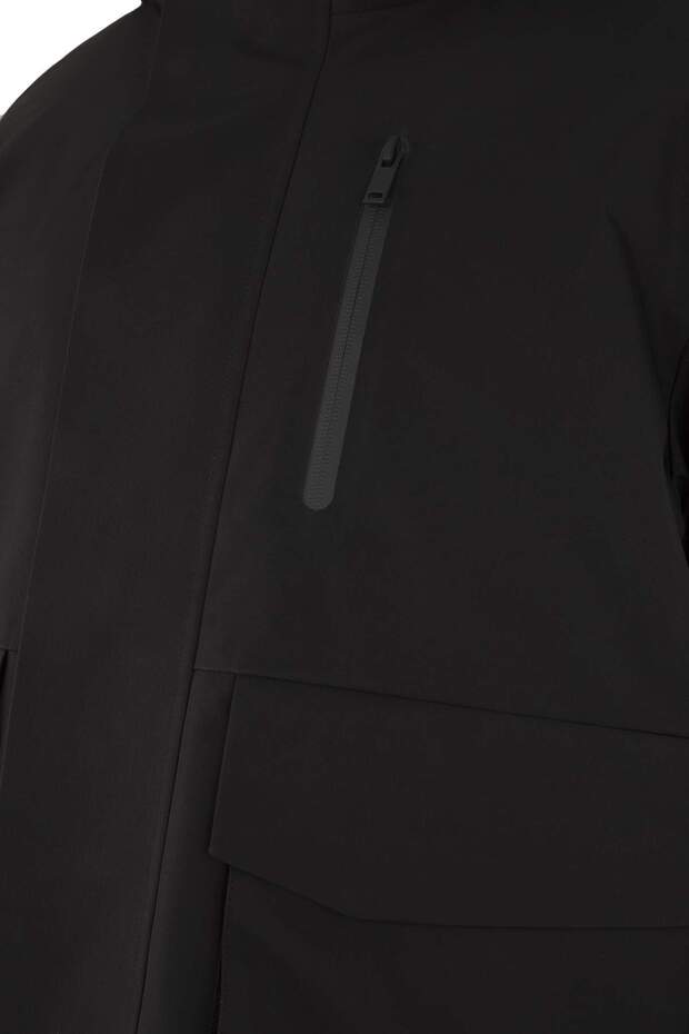 Siyah Fitted Kışlık Parka Kalın Erkek Mont TMNAW26MO00007 - 6