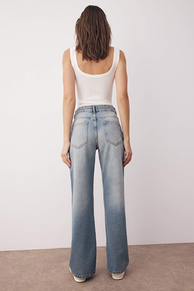 Mavi Normal Bel Geniş Paça Wide Leg Jeans TWOAW26JE00078 - 4