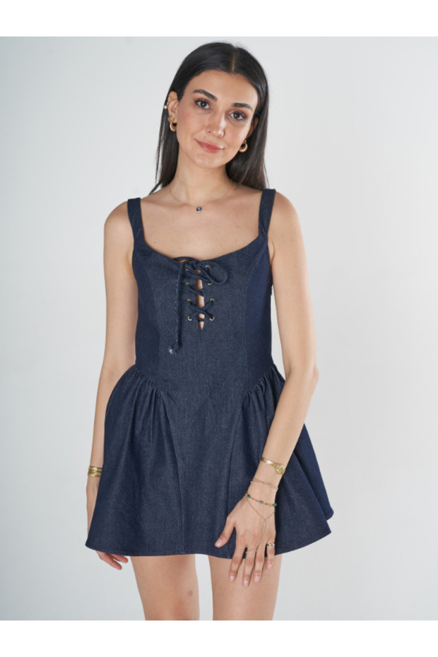 Viola Denim Elbise - 3