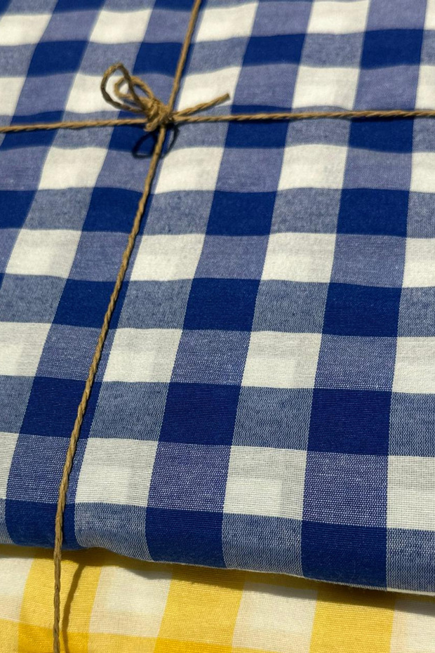 170X170 cm up to 2 Square Tablecloths Gingham Pattern Suitable for Garden and Picnic - 2