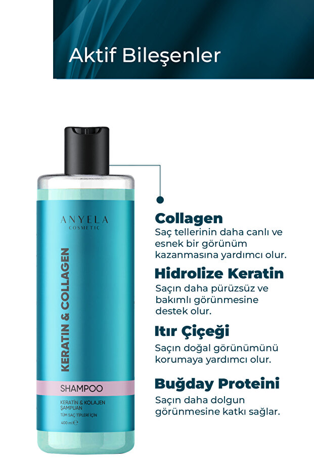 Keratin & Kolajen Şampuan 400 ml - 2