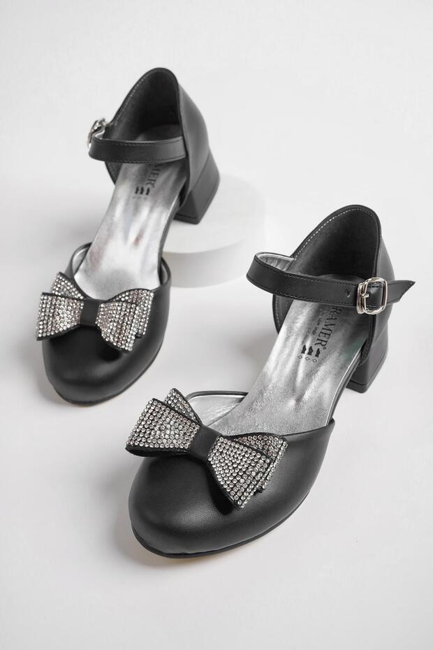 Bow Tie Girl's Evening Dress Shoes