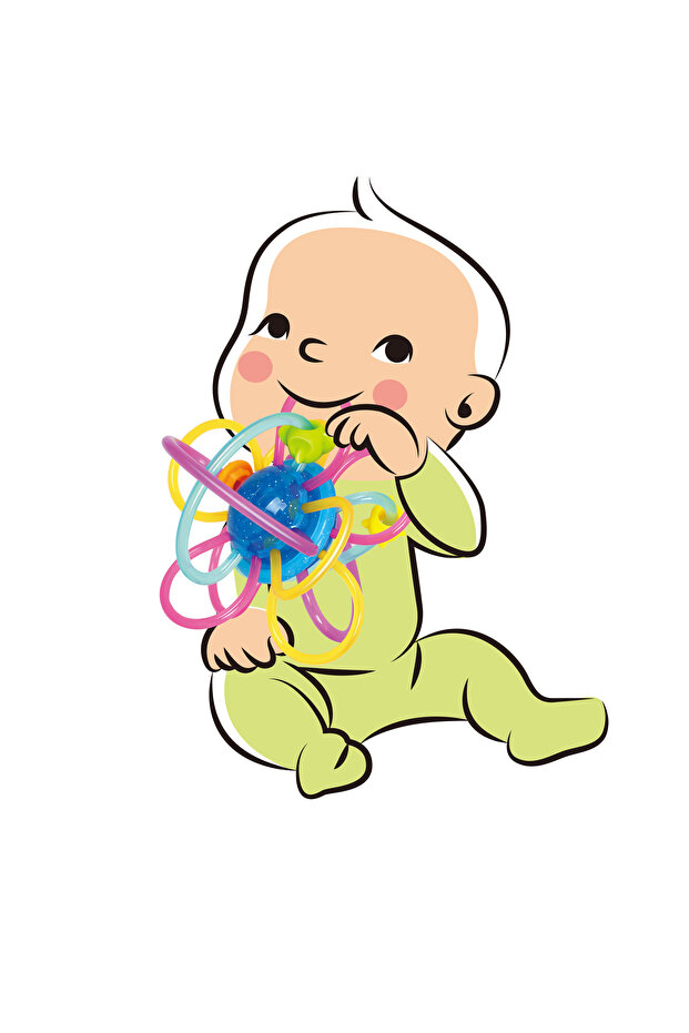 Teething Rings, Soft TPU Material for Gentle Gum Massage, Spinning Ball with Fun Sound Effects, - 4