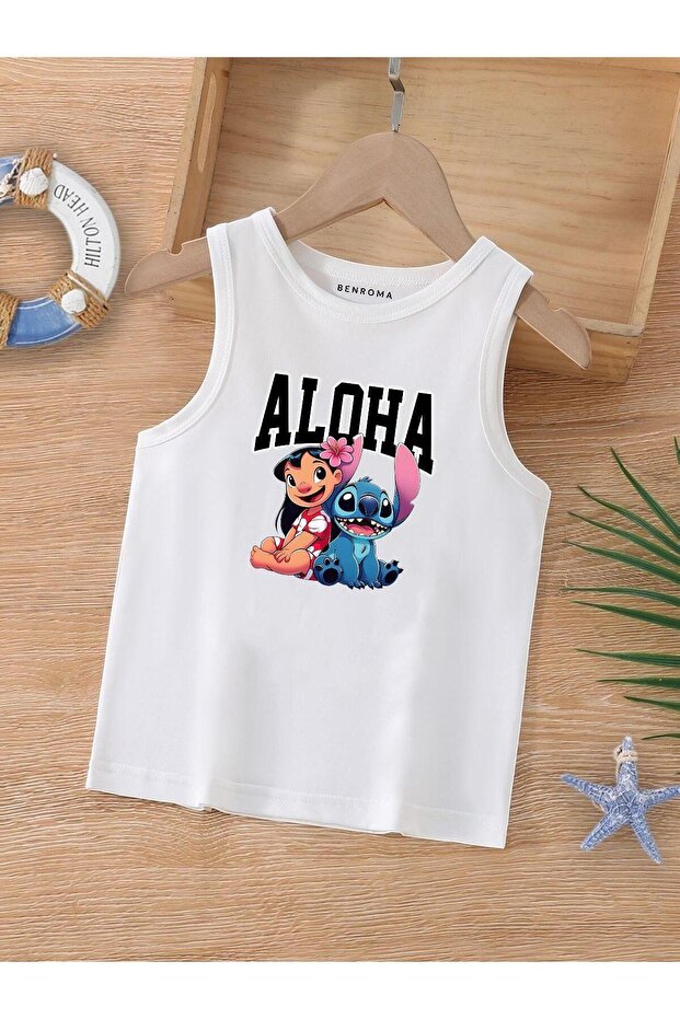 Cartoon Character Printed Sleeveless Children's T-Shirt
