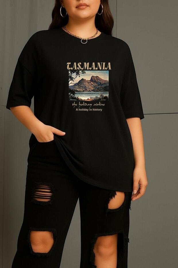 Large Size Tasmania Printed Unisex T-Shirt
