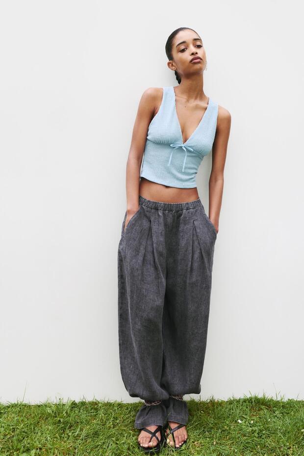 Rustik bağlamalı üst - 1