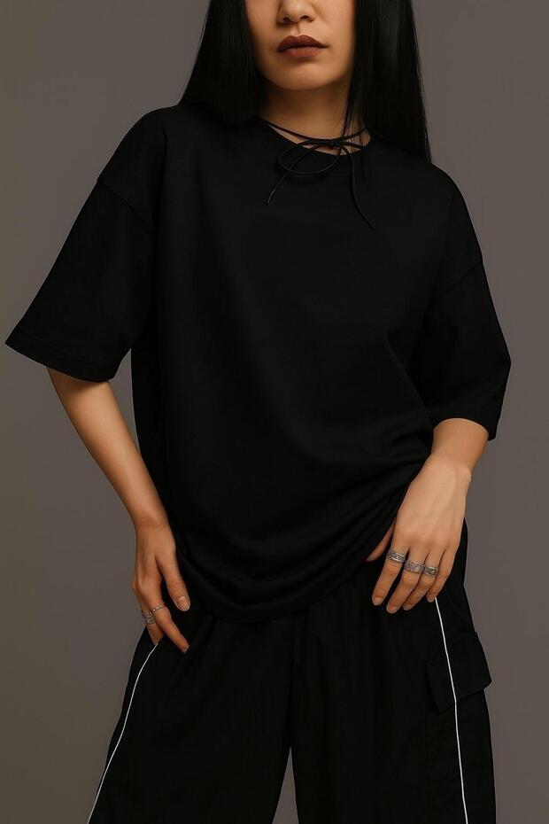 DÜZ OVERSİZE TİŞÖRT - 1